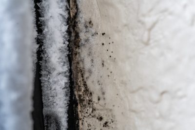 Black mould and ice moisture on a wall Bacchus Marsh